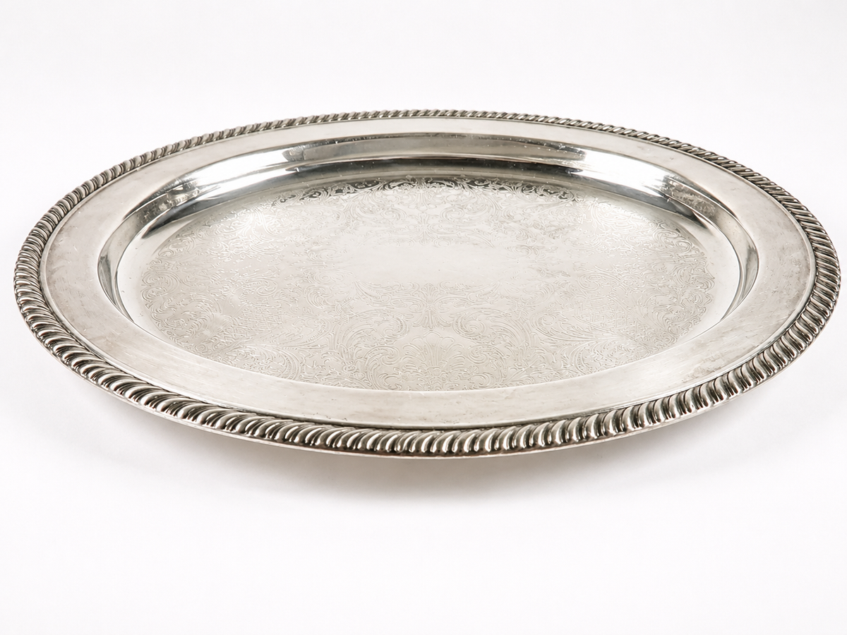Braided Edge Silver Platter