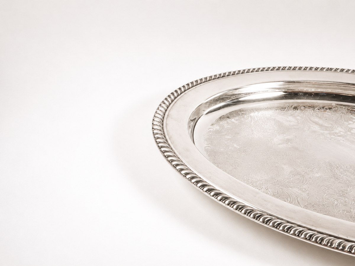 Braided Edge Silver Platter