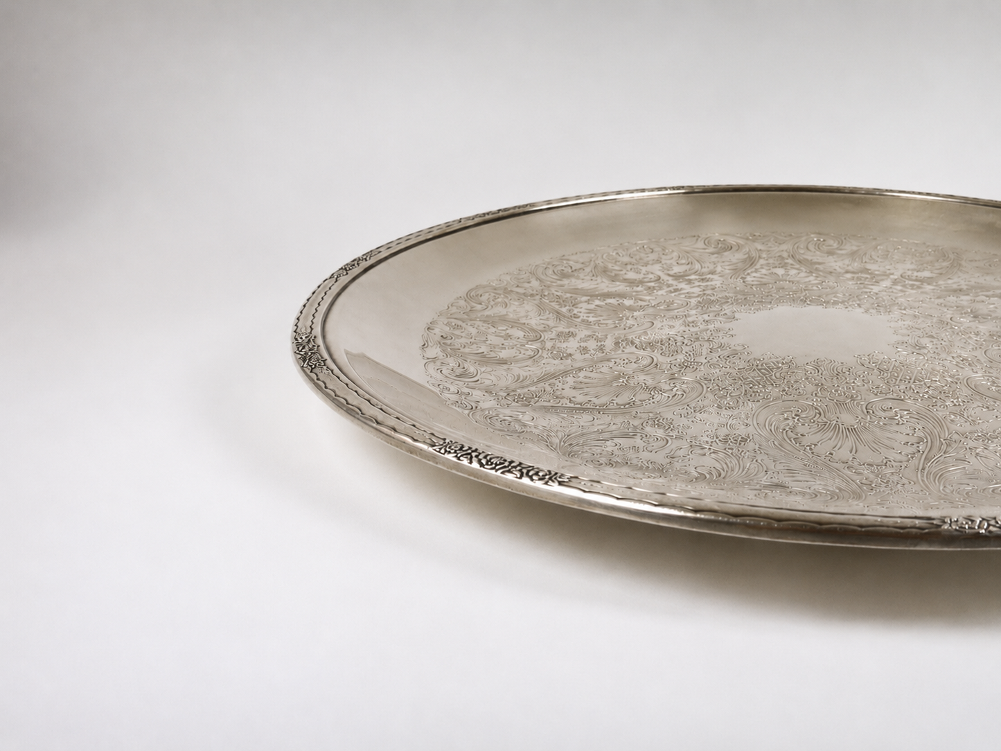 XL Silver Pedestal Dish