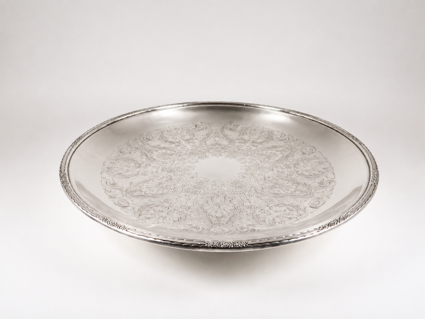 XL Silver Pedestal Dish