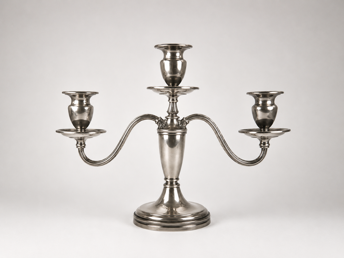 Silver 3-Arm Candelabra