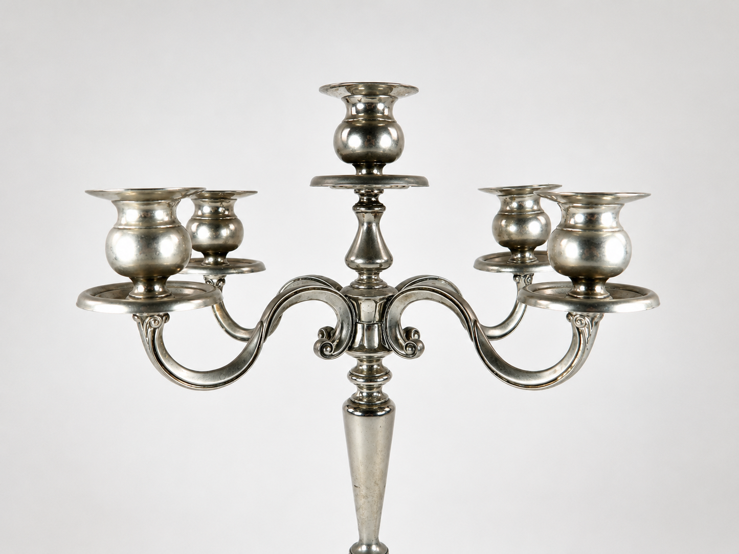 Large Silver 5-Arm Candelabra