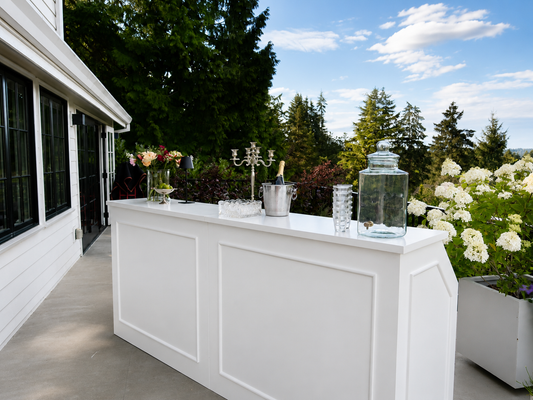 Modern White Paneled Straight Bar