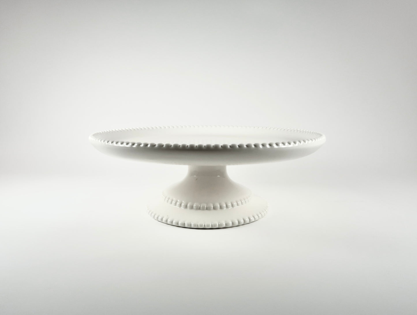 Ivory Beaded Cake Stand