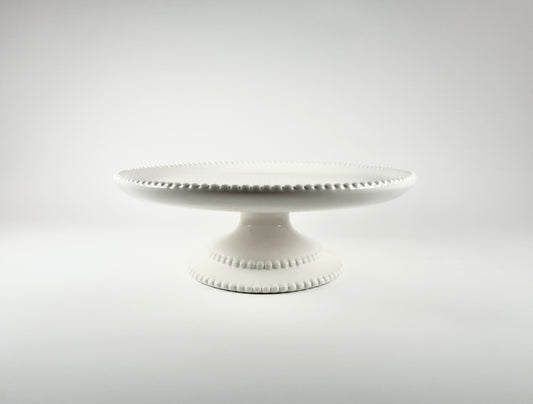 Ivory Beaded Cake Stand