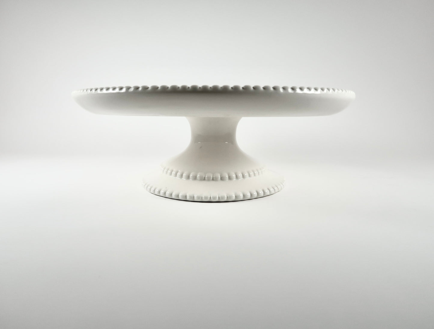 Ivory Beaded Cake Stand