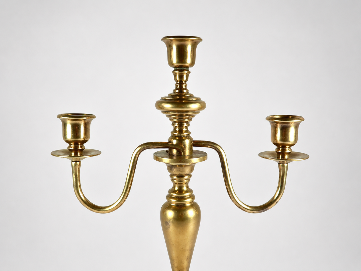 Brass 3-Arm Candelabra