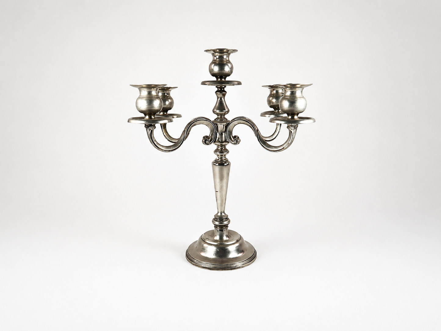 Large Silver 5-Arm Candelabra