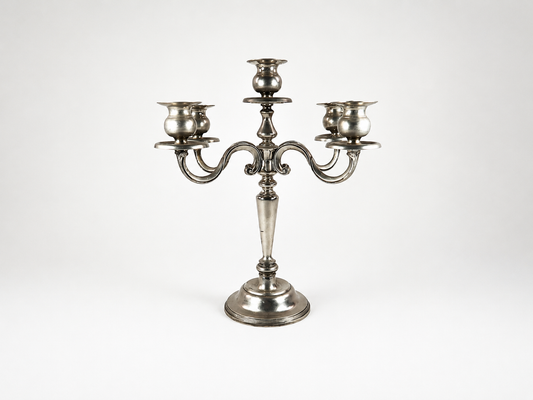 Large Silver 5-Arm Candelabra