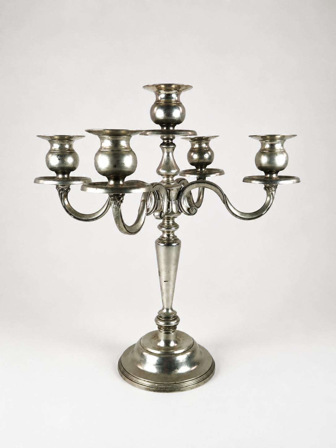 Large Silver 5-Arm Candelabra