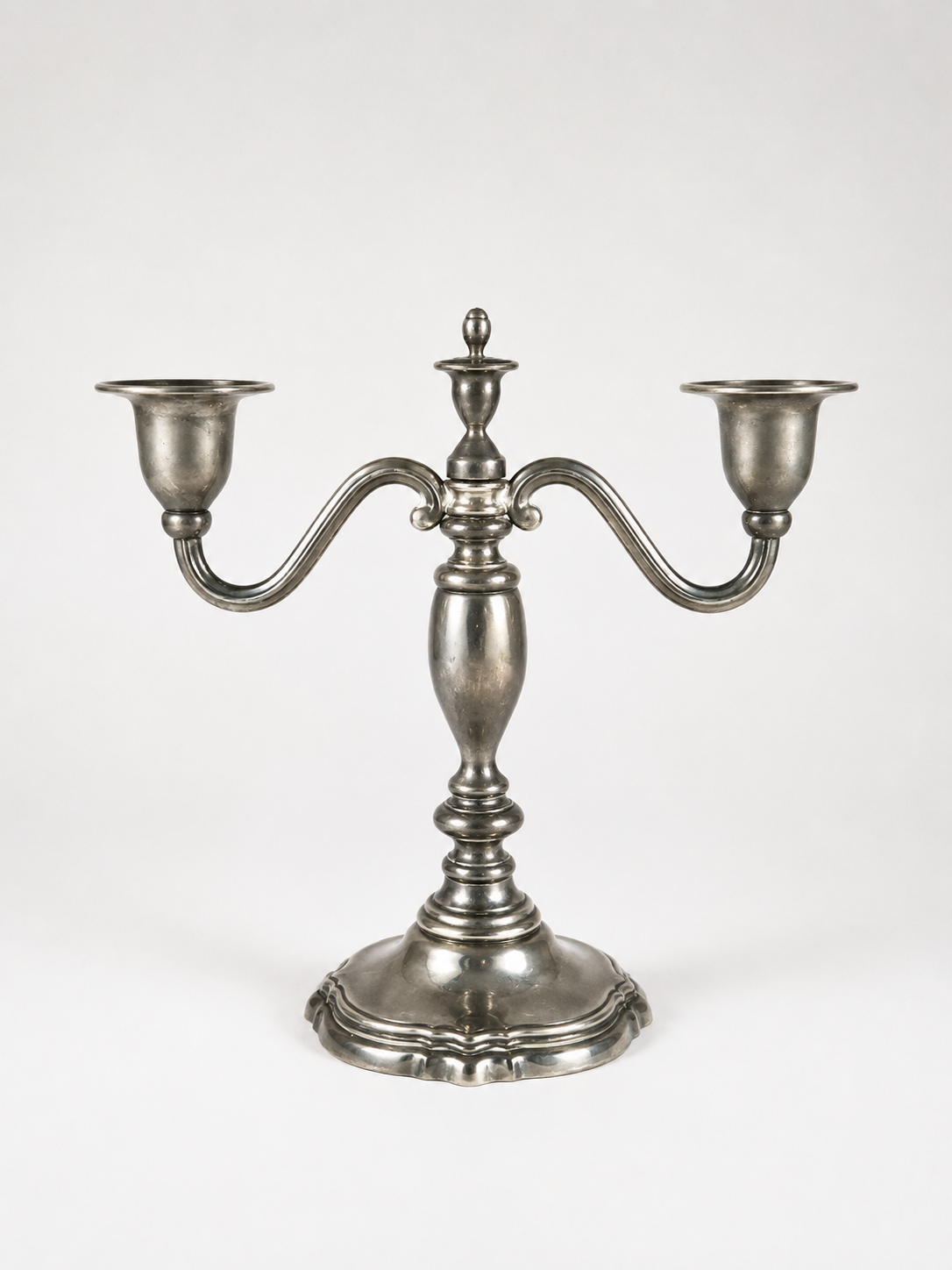 Small Silver 2-Arm Candelabra