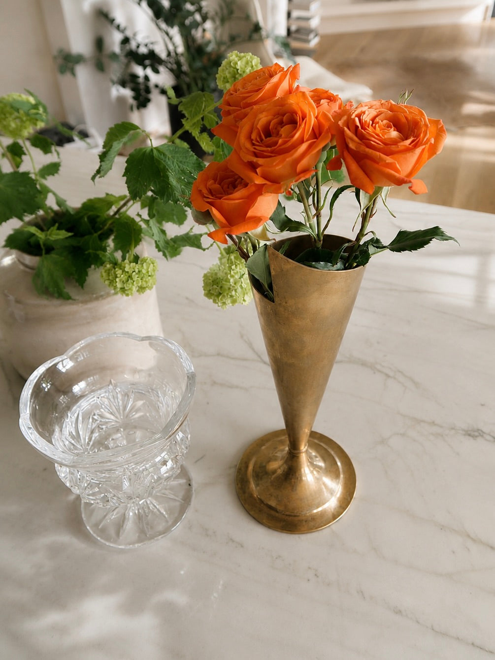 Pointed Brass Vase