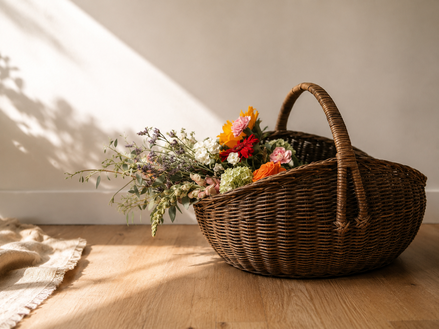 Handled Wicker Basket