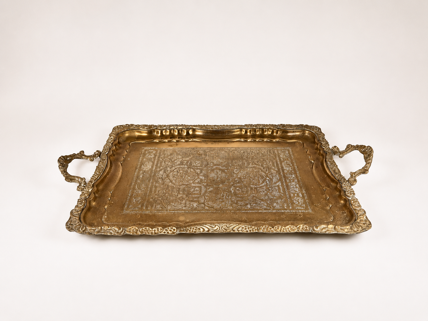 Ornate Brass Serving Tray