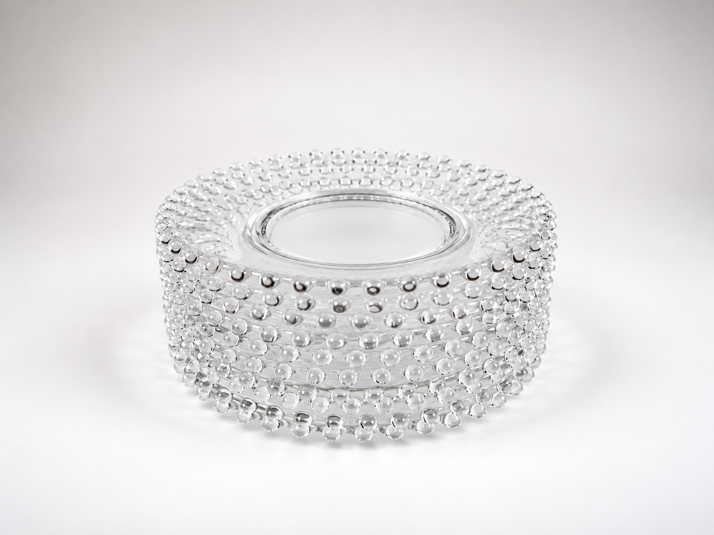 Glass Star Etched Saucers